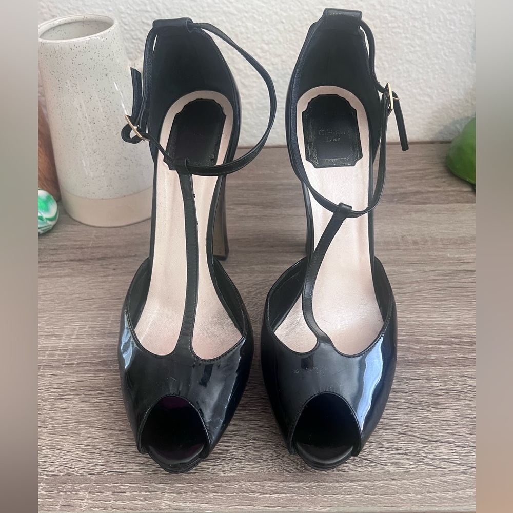 Christian Dior t-strap heel